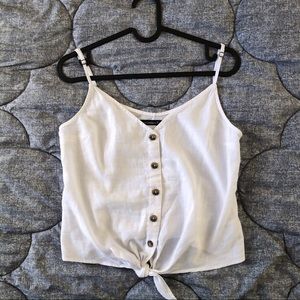 White tank top w/ tied waist